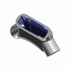 T&B® BlueKote® LU27 Form 7 Conduit Elbow, 3/4 in Trade, Iron, Zinc Plated/Acrylic Coated