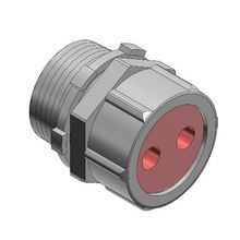 T&B® 2520-2 Multi-Hole Flexible Cord Connector, 1/2 in Trade, 2 Conductors, Cable Openings: 0.21 to 0.23 in, Steel, Zinc Plated