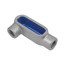 T&B® Fittings LR47 Type LR Conduit Body With BlueKote Internal Coating, 1-1/4 in Hub, 7, 18.8 cu-in, Iron, Zinc Plated