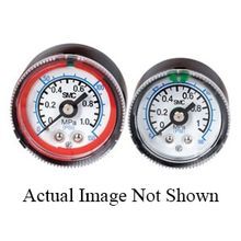 SMC® G46-10-N01 Pressure Gauge With Limit Indicator, 42.5 mm Dial, 0 to 1 MPa Measuring, R1/8 Connection, +/-3% Full Scale Accuracy