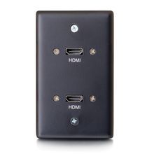 Quiktron® C2G® 39879 Pass Through Wallplate, 1 Gang, 4.53 in L x 2.76 in W, Wall Mount, Aluminum
