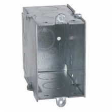RACO® 592 Gangable Switch Box, Steel, 18 cu-in Capacity, 1 Gang, 9 Knockouts, 3-3/8 in H x 2-1/2 in W x 3-1/2 in D Dimensions
