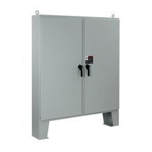 nVent HOFFMAN A74H6018LP3PT A4L3 2-Door Large Enclosure With Floor Stand, 74.06 in L x 60.06 in W x 18.06 in D, NEMA 3, Steel