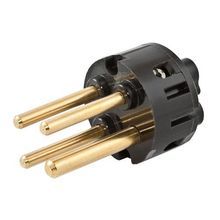 Wiring Device-Kellems IN320BM Heavy Duty Male Standard Watertight Plug/Inlet Interior, 2-Pole, 3-Wire, 250 to 480 VAC, 20 A, Pressure Screw Connector, Composite/Thermoplastic, Black