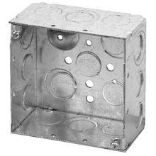 Steel City® 521711234E Outlet Box, Steel, 30.3 cu-in Capacity, 1 Outlet, 11 Knockouts, 4 in H x 4 in W x 2-1/8 in D Dimensions