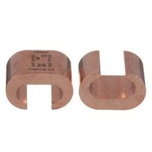 Panduit® CTAP4/0-4/0-X Type CTAP Heavy Duty Non-Insulated Thick Wall Compression Connector, C Shape, 3/0 to 4/0 AWG Main/Run, 3/0 to 4/0 AWG Tap, Copper