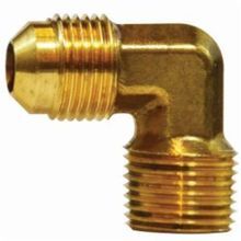 Midland Industries 10286 Elbow, Elbow, 1/4 x 1/8 in, 45 deg Male Flare x MNPTF End Style, CA377 Brass