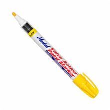 Markal® 096821 Valve Action® Paint Marker, 1/8 in Tip, Medium Bullet Tip, Fiber/Metal, Yellow