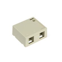 QuickPort® 41089-2IP 2-Port Outlet Box, Snap-In Module, For Use With Individual QuickPort® Snap-In Connector Module, Surface Mount, Plastic