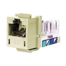 PREMISE WIRING XCELERATOR™ HXJ6LA Cat 6 Modular Jack, Keystone Mounting, 1 Ports, Thermoplastic, Light Almond