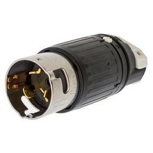 Wiring Device-Kellems Twist-Lock® Insulgrip® CS8165C Grounding Locking Plug, 480 VAC, 50 A, 3 Pole, 4 Wires, Black