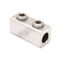BURNDY® AMS500 Dual Rated Non-Insulated Mechanical Splice, 3/0 AWG to 500 kcmil Stranded Aluminum/Copper/Solid/Stranded Conductor, 4 Screws, Aluminum
