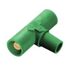 Wiring Device-Kellems HBLPTGN 16 Series Heavy Duty Industrial Grade Pre-Wired Paralleling Female-Male-Male Single Pole T Connector, 600 VAC, 250 VDC, 300/400 A, Screw Connection, Thermoplastic Elastomer Housing