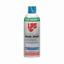 LPS® FOODLUBE® 57616 Chain Spray Synthetic Lubricant, 16 oz Aerosol Can Container, Liquid Form, Clear Glass, 0.84 to 0.86 Specific Gravity