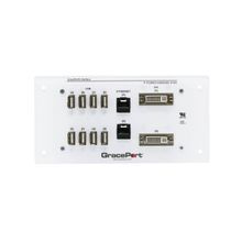 GracePort P-P22#8Q102#2-S1RX PANEL INTERFACE CONNECTOR WITH QTY 8 USB A/F TO USB A/F, QTY 2 DVI F/F, QTY 2 RJ45, SPECIAL SIZE, UL TYPE 1, NO OUTLET
