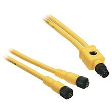 Allen-Bradley 879D-F4ACDM-10 V Cable or Y Cable Splitter, Female, Straight, DC Micro , 4 Pins, Standard Materials, V Cable MaLEDC Micro , Standard Wiring, Straight, Male, Same as First End, PVC Cable, Yellow, 22AWG, Standard, 10.0m