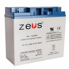 Zeus® PC7-6F1 Replacement Rechargeable Battery, Sealed Lead Acid, 6 VAC, 7 Ah, 7.2 to 7.5/6.75 to 6.9 VAC Charge