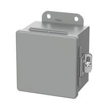nVent HOFFMAN A8066CHMODFACT A51CH Junction Box With Clamp, 9-1/2 in H x 6.94 in W, Continuous Hinged Cover, NEMA 12, Steel