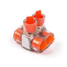 Homac® CSB-2/0-2 2-Way 2-Outlet Encapsulated Multi-Tap Cable Block, Aluminum/Copper/Stranded Conductor, Aluminum