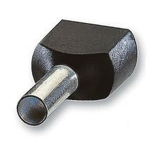 Sta-Kon® F8006 Insulated Ferrule, 16 AWG, 0.63 in L, Copper/Polypropylene, Black