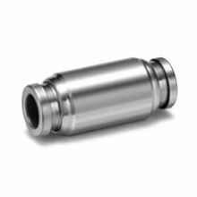 SMC® KQG2H13-00 One-Touch Straight Pneumatic Union With Sealant, Union, 1/2 in, Tube x Tube End Style, 316 Stainless Steel