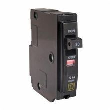 Square D™ QO120 Miniature Circuit Breaker, 120/240 VAC, 20 A, 10 kA, 1 Pole, Thermal Magnetic Trip
