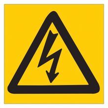 Brady® 89153 High Performance Pressure Sensitive Non-Reflective Square Self-Adhesive Safety Sign, 3 in H x 3 in W, Black on Yellow Legend/Background, B-302 Polyester, Self-Adhesive Mounting