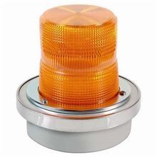 Edwards Signaling™ ADAPTABEACON 50A-N5-40WH Flashing Beacon, 120 VAC, Halogen Lamp, 6 in Dia, Surface Mount, Amber