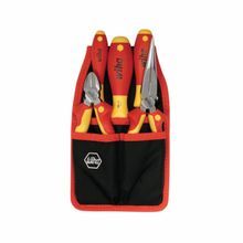 Wiha® 32872 Cutter/Plier/Screwdriver Set, Belt Pack Pouch Tool Storage, 5 Piece, Insulated: Yes