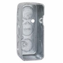 Wiring Device-Kellems 640 Industrial Handy Box With Conduit Knockout, Steel, 7.3 cu-in Capacity, 1 Gang, 11 Knockouts