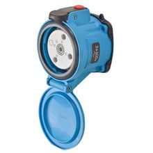 MELTRIC DECONTACTOR™ 63-34143 DSN30 Switch Rated Female Receptacle With Ground, 347/600 VAC, 30 A, 3 Pole, 4 Wires, Blue