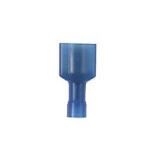 Panduit® Pan-Term® DNF14-250FIMB-Q DNF-FIMB Insulated Vibration-Resistant Male Tab Disconnect, 16 to 14 AWG Conductor, 0.25 x 0.032 in Tab, Butted Seam/Standard Barrel, Brass, Blue