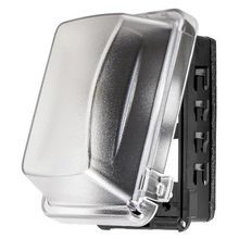 Hubbell® RW57300 Multi-Opening Non-Metallic Standard Weatherproof While-In-Use Cover, 6 in L x 3-7/8 in W x 2-7/8 in D, Duplex, Thermoplastic Polycarbonate