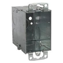 Steel City® CY-3/4 Gangable Switch Box, Steel, 18 cu-in Capacity, 1 Gang, 1 Outlet, 5 Knockouts