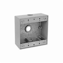 Red Dot® 2IH3-1 Universal Weatherproof Box, Die Cast Aluminum, 32 cu-in Capacity, 2 Gangs, 3 Outlets, 4-9/16 in L x 4-5/8 in W x 2-1/16 in D Dimensions