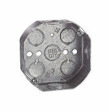 Steel City® 54151-1/2-&-3/4 Ceiling Octagon Box, Steel, 15.8 cu-in Capacity, 7 Knockouts, 1-1/2 in D Dimensions