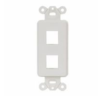Hubbell® ISF2OW Adapter Frame, 1 Gangs, 2 Ports, ABS, For Use With All Hubbell Keystone Connection, White