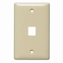 Bryant Electric netSELECT® NSP11I Rear Load Multimedia Faceplate, 1 Gang, 1 Port, Audio/Video/Voice/Data Module, Flush Mount, Thermoplastic