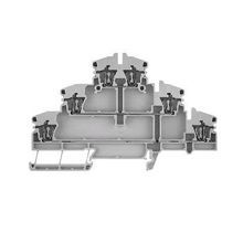 Rockwell Automation Spring Clamp Terminal Block,Three-Circuit Feed-Through Block with multiple cross connection points,2.5 mm (# 22 AWG - # 14 AWG),Standard Feedthrough,Gray (Standard),