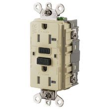 Wiring Device-Kellems GF5362SGI Duplex Extra Heavy Duty Feed-Through Grounding Tamper-Resistant Weather-Resistant GFCI Receptacle, 125 VAC, 20 A, 2 Pole, 3 Wires, Ivory
