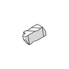 Kennametal® Top Notch™ 4109925 Flat Top Grooving Insert, NR Insert, 4 Insert, Left Hand Cutting Direction, 1/4 in Cutting Width, Manufacturer's Grade: KCU25, PVD-AlTiN Coated, Material Grade: C2/C6