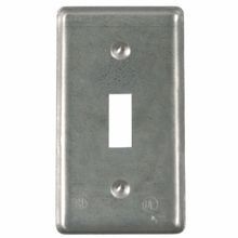 Wiring Device-Kellems 865 Handy Box Cover, 0.49 in L x 2.313 in W, Toggle Switch Cover, Steel