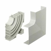 Hubbell® BaseTrak® PB3FEBCA Flat Elbow Base/Cover, 1-1/4 in Bend Radius, PVC
