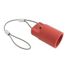 Wiring Device-Kellems HBLFCAPR 16 Series Heavy Duty Industrial Grade Protective Cap, For Use With 300/400 A 600 VAC/250 VDC Single Pole Female Device, Thermoplastic Elastomer, Red