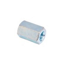 B-Line B656-3/8X1/4ZN Reducer Rod Coupling, 3/8-16 to 1/4-20 Thread, 1 in Coupling Length, 304 Stainless Steel, Zinc Plated