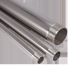 Gibson Stainless® CND75-304SS Rigid Metal Conduit With Coupling, 3/4 in Trade, 0.82 in ID x 1.05 in OD, 9 ft 11-1/4 in L, Stainless Steel