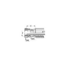 ALFAGOMMA® B-1212-FPMS B Series One-Piece Hose Fitting, 3/4 in Hose, 3/4-14 Connection, Hose x Female End Style, 28.6 mm Cutoff Allowance, Import