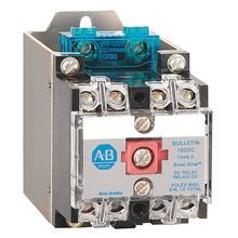 Allen-Bradley 700DC-P000Z48 DC Industrial Relay, Rly w/ Std and Time Dly Cntcts, 10 Amp AC Current Rating, Swbd ElecHld Control Relay, 0 N.O./0 N.C., Open Type Relay Rail Mount, 48V DC
