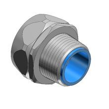 T&B® Industrial Fitting 5334SST Liquidtight Conduit Connector, 1 in Trade, Straight, Stainless Steel