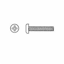 BBI 587331 Fully Threaded Machine Screw, Measurement System: Imperial, #8-32 Thread, 1 in OAL, Pan Head, Zinc CR+3 Plated, Phillips® Drive